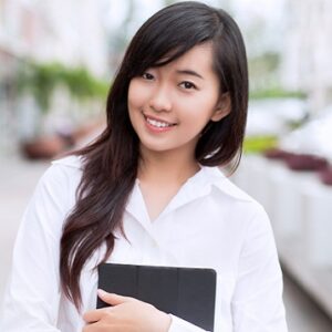 A level student with roof top background
